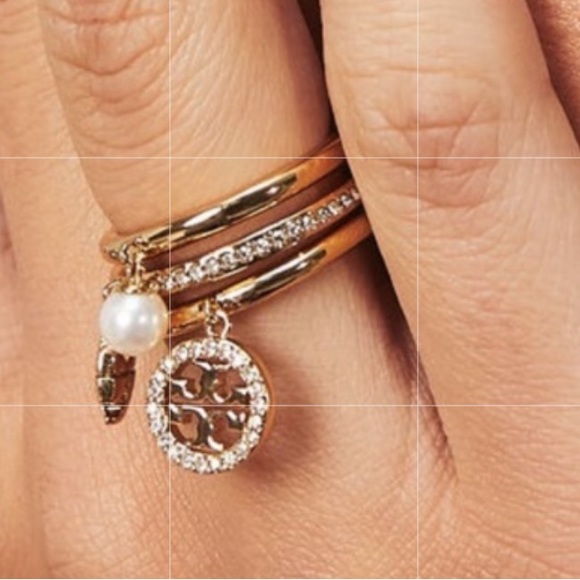 Tory Burch Miller pave / crystal charms  Ring - Picture 3 of 14